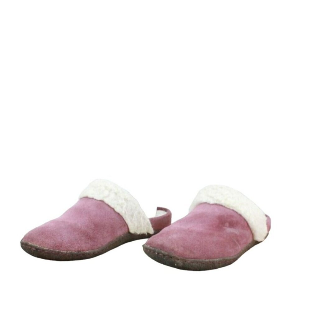 SOREL Nakiska Pink Suede Fleece Lined Slide Slippers Size 8 - Picture 9 of 9